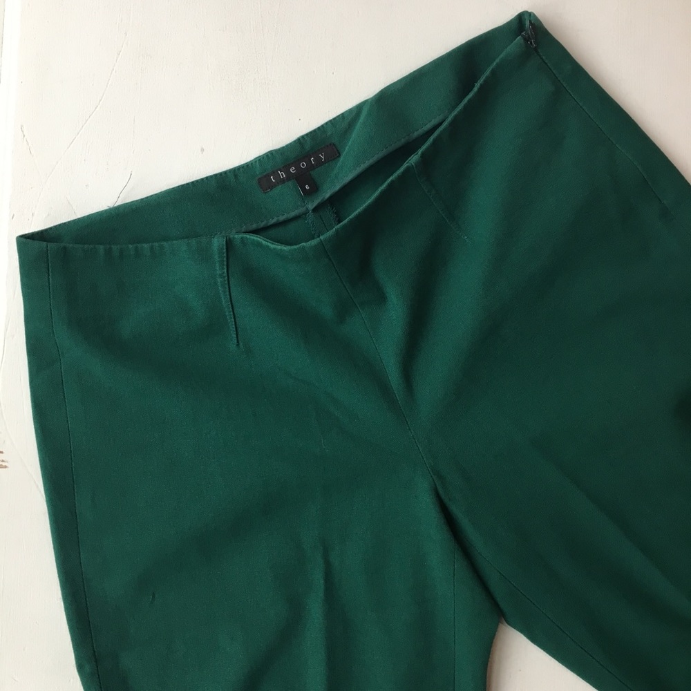 Theory Green Ankle Pants